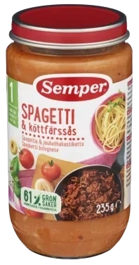 Semper Spagetti & Kjøttdeigsaus 1 År