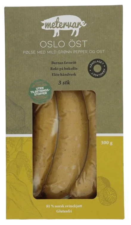 Oslo Öst - Ostepølse med Grønn Pepper