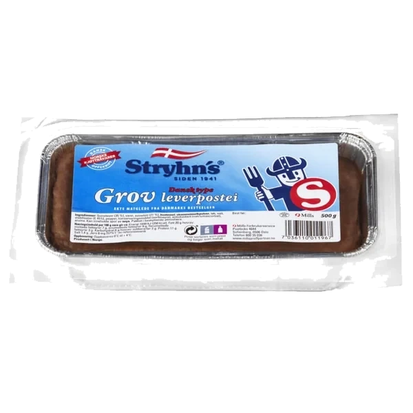 Stryhn´s Dansk Grov Leverpostei 500g