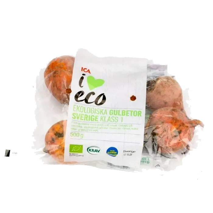 Gulbeta Påse 500g KRAV Klass 1 ICA I love eco