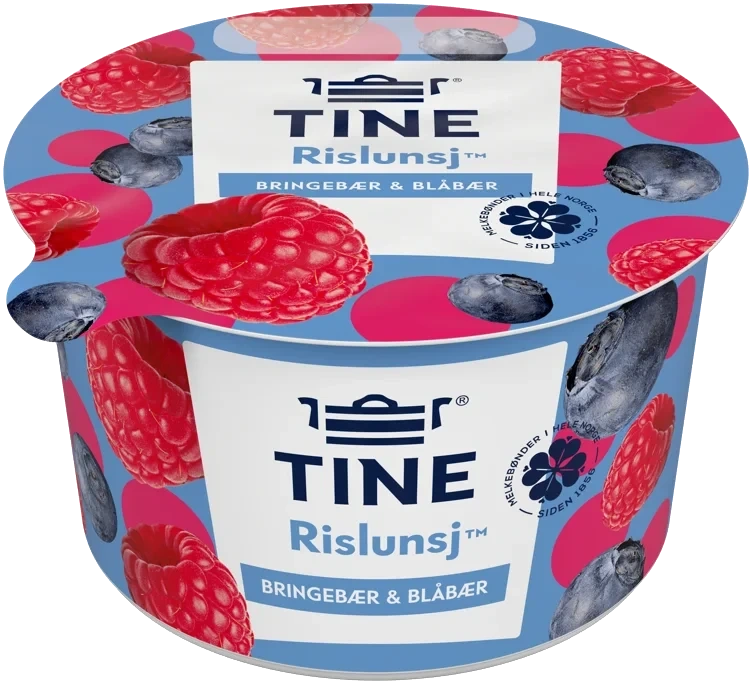 Rislunsj bringebær/blåbær     150g