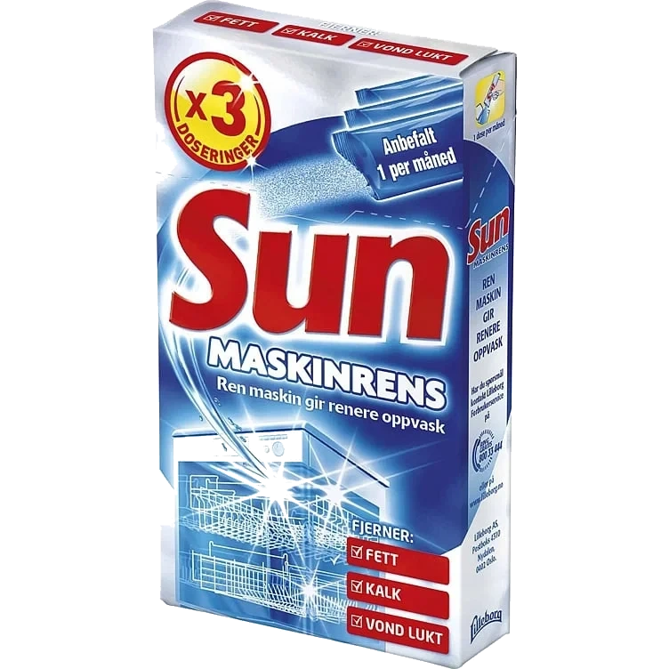 Sun maskinrens pose 3stk