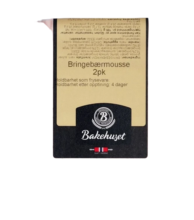 Bringebærmousse m/Mandelbunn 2pk 290g Bakehuset