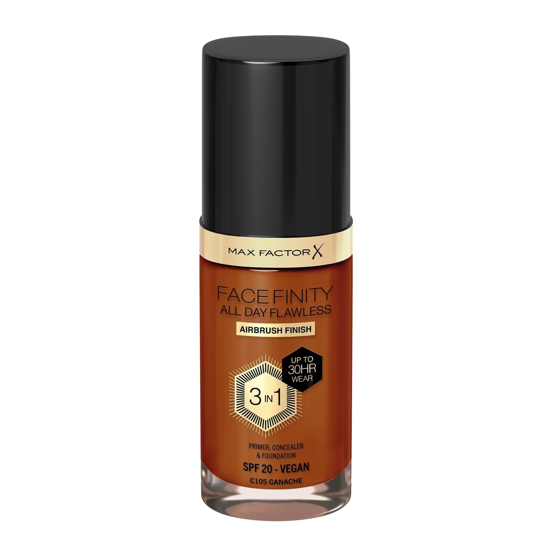 Max Factor Facefinity All Day Flawless 3-In-1 Foundation C105 Ganache