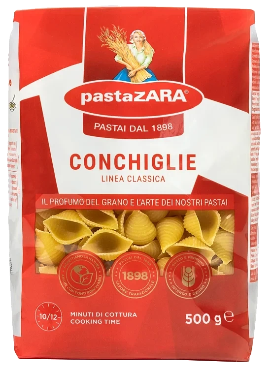 Conchiglie"pasta Skjell" 500g Pasta Zara