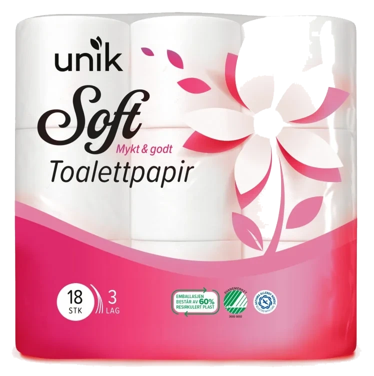 Toalettpapir Soft 18rl Unik