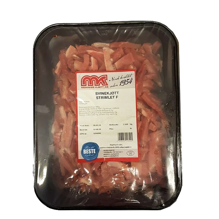 Svinekjøtt strimlet       2,5kg