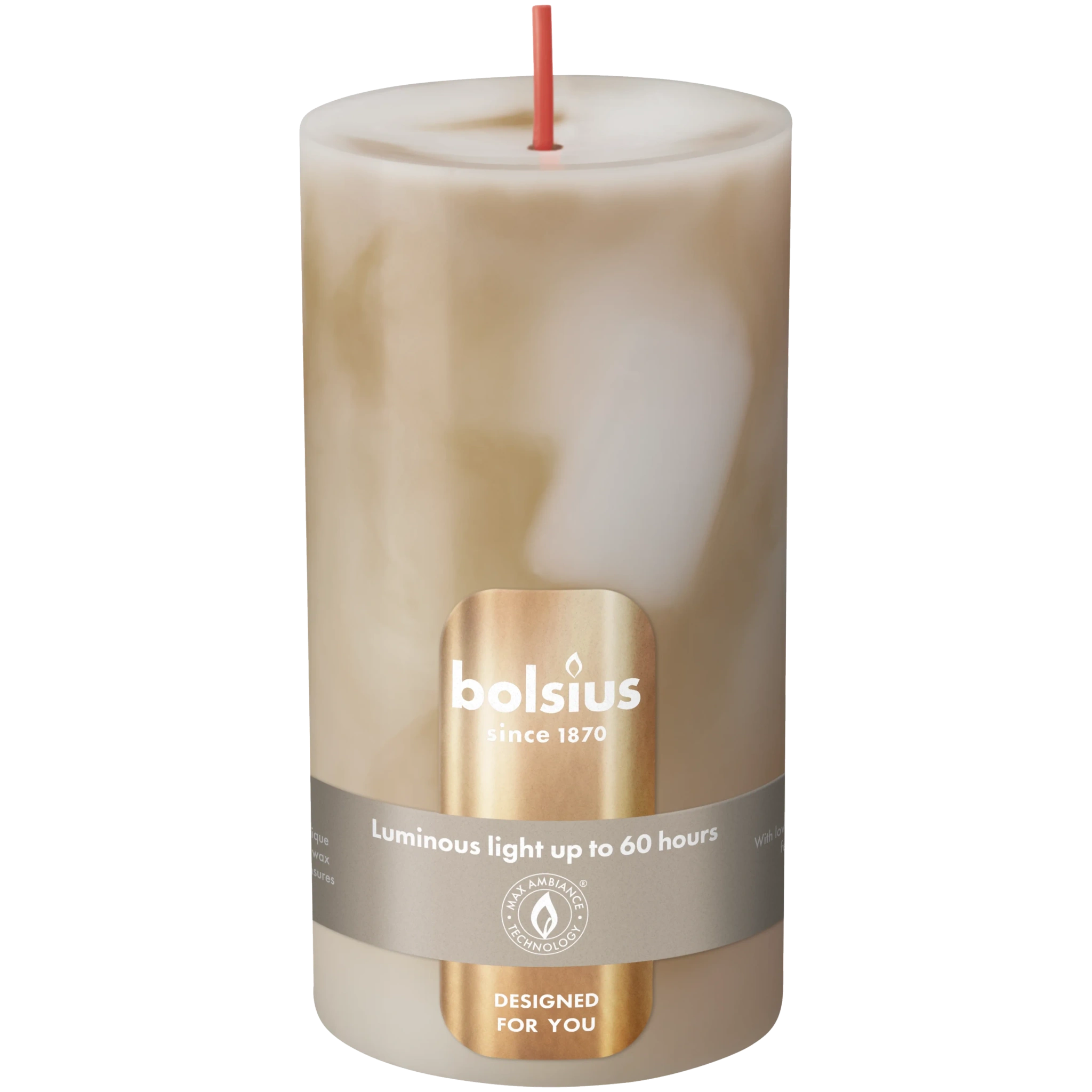 Blockljus Botticino Beige 13 cm