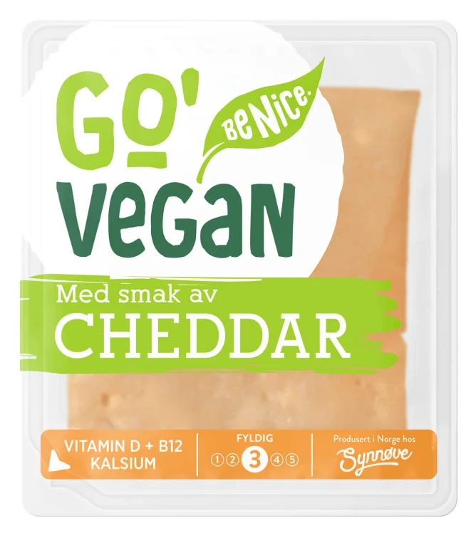 Cheddar skivet 200g Go'Vegan