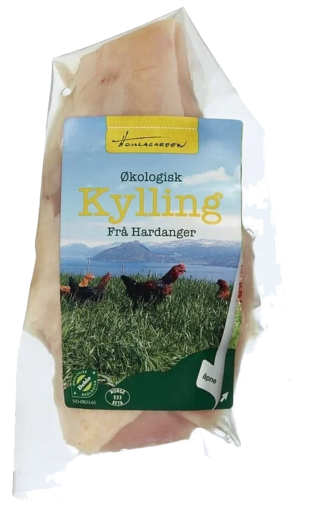 Kyllingbryst m/skinn   ca350g
