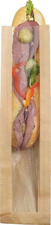 Baguettpose m/vind natur 350x90x45mm  250stk