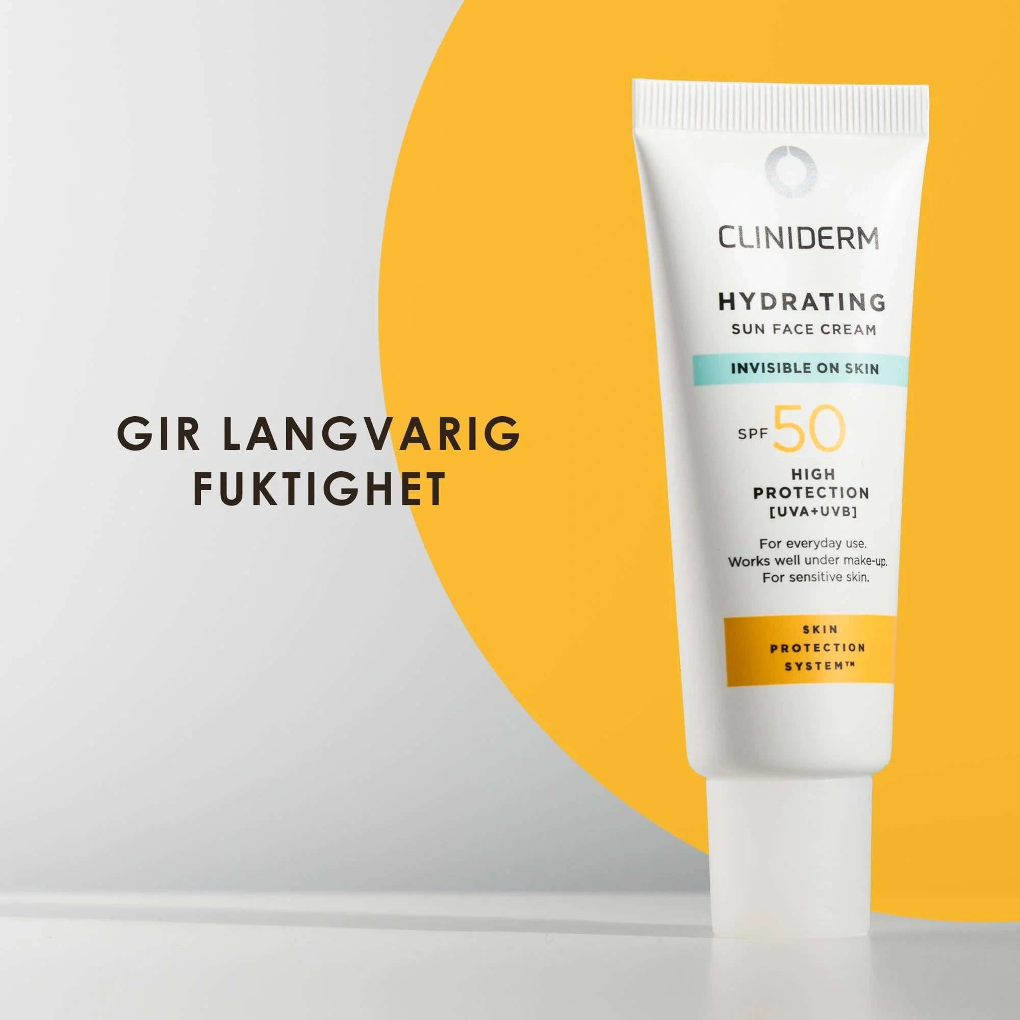 Cliniderm Hydrating Sun Face Cream SPF50, 40 ml