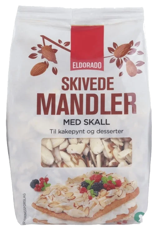Mandler Skivede m/skall 150g Eldorado