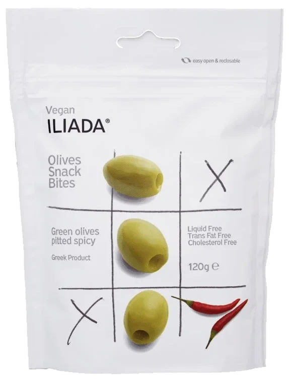 Oliven Grønn m/Chili u/Sten 120g Iliada