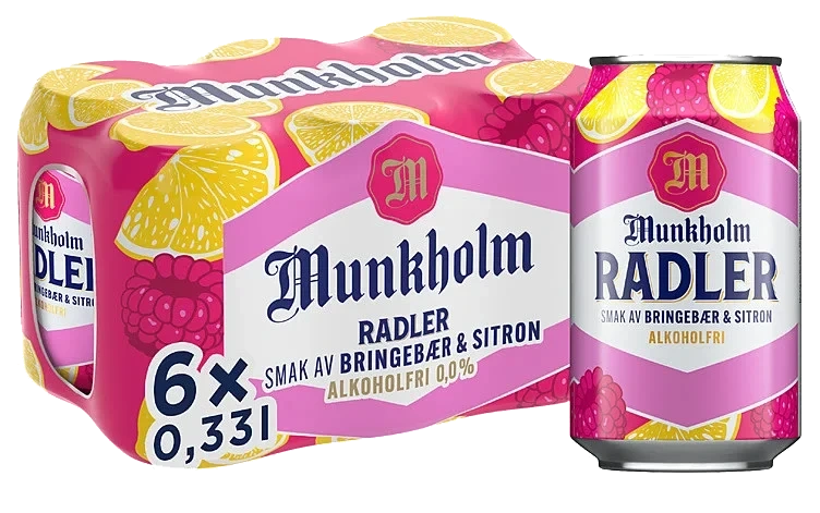 Munkholm Radler Br.Bær/Sitron 0,33lx6 boks