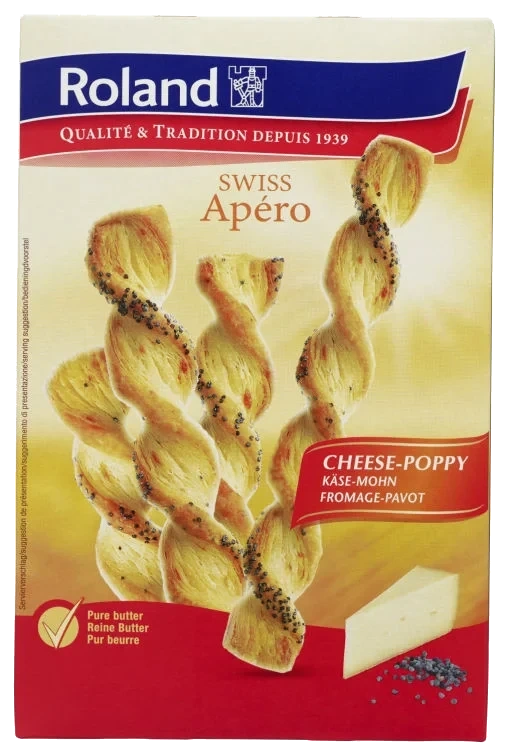 Brødpinner Twist Ost&Valmuefrø 100g Roland