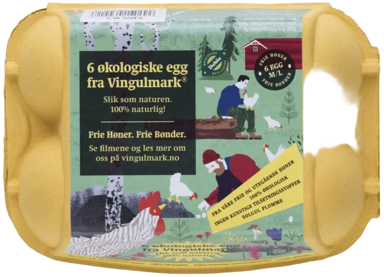 Egg Økologisk M/L 6stk Vingulmark
