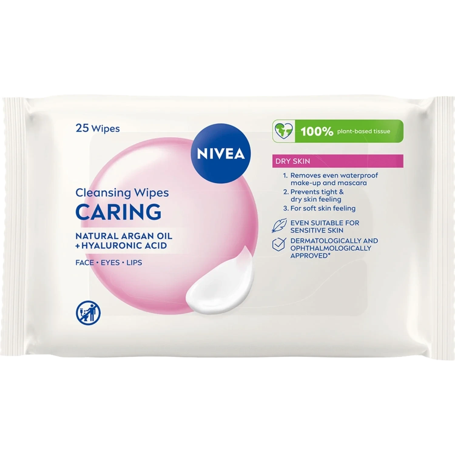NIVEA 3-in-1 Caring Cleansing Wipes 200 ml
