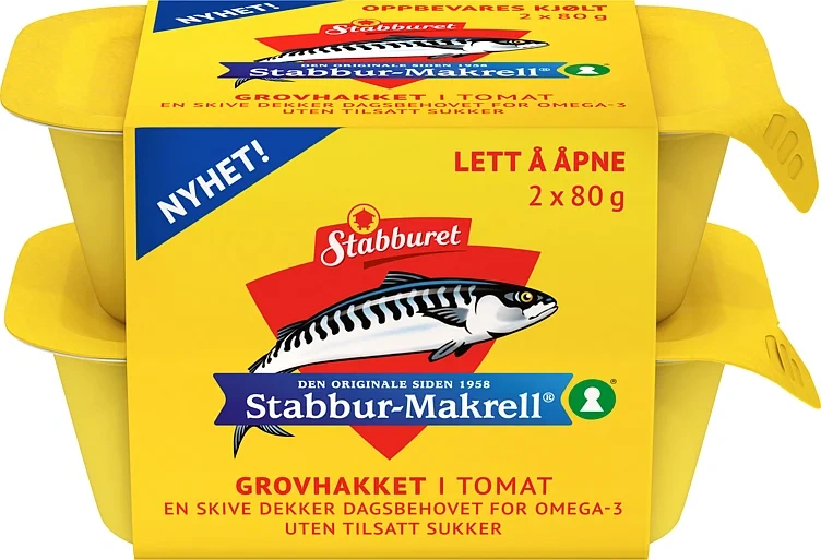 Stabbur-makrell hakket tomat  2x80g