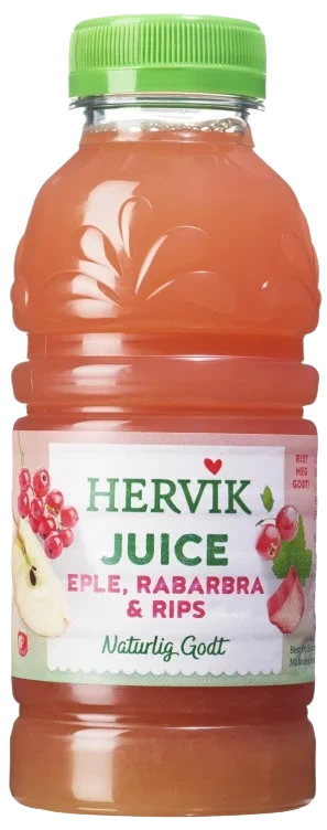 Hervik Eple & rabarbrajus med jordbær