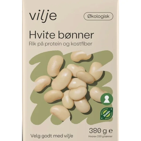 Bønner Hvite Store Økologisk 380g Vilje