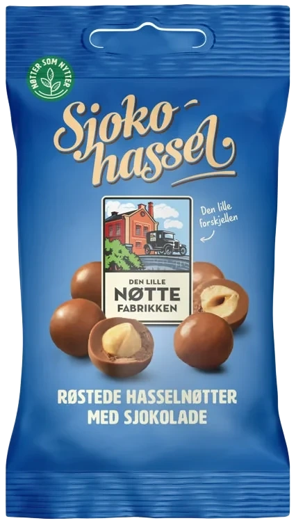 Sjokohassel 70g Dln