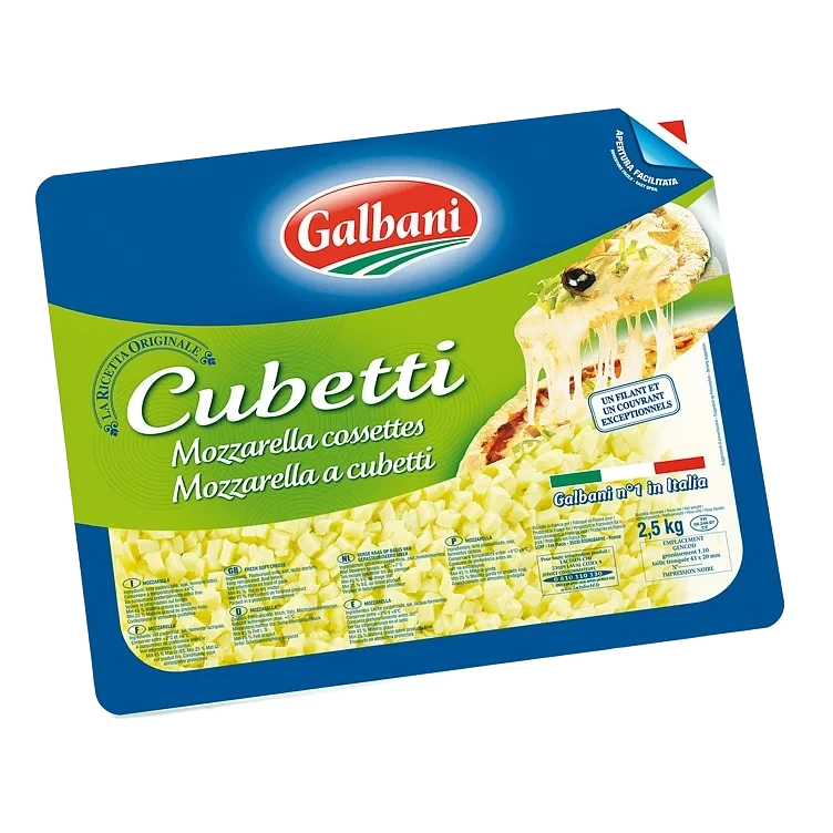 Mozzarelle cubetti økol.   4x2,5kg