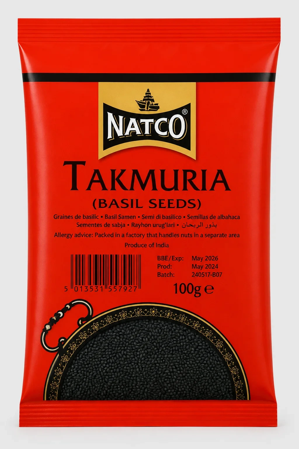 Natco Takmuria Basilikumfrø 100g