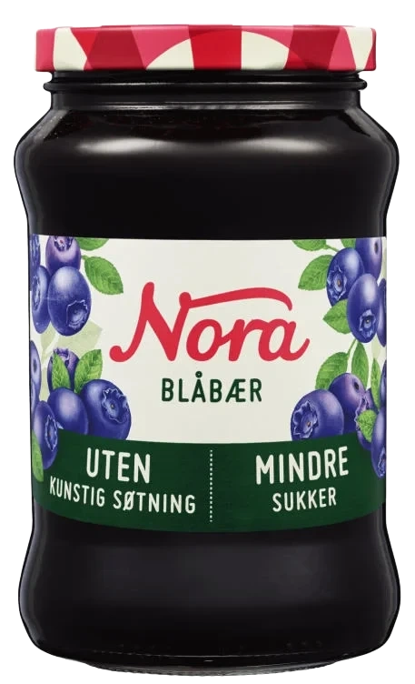 Blåbærsyltetøy Mindre Sukker 530g Stabburet