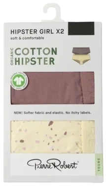 Cotton Hipster Jr Girl Dustyrose-ivory 146-152