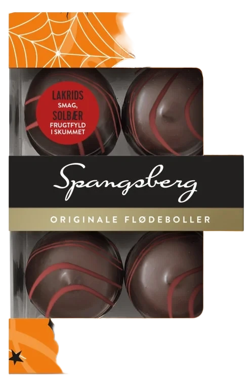 Flødeboller Lakris&Solbær124g United Bakeries