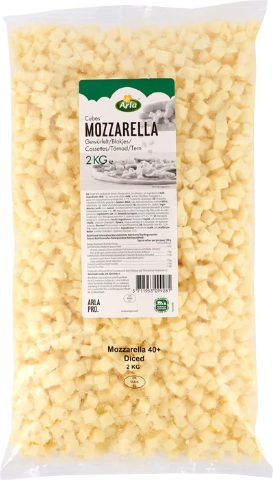 Mozzarella tärnad ost 22%