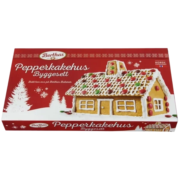 Pepperkakehus Byggesett 385g Berthas