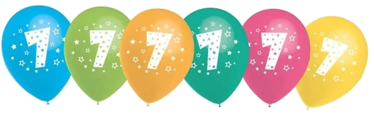 Ballonger m/Tall 7 6stk