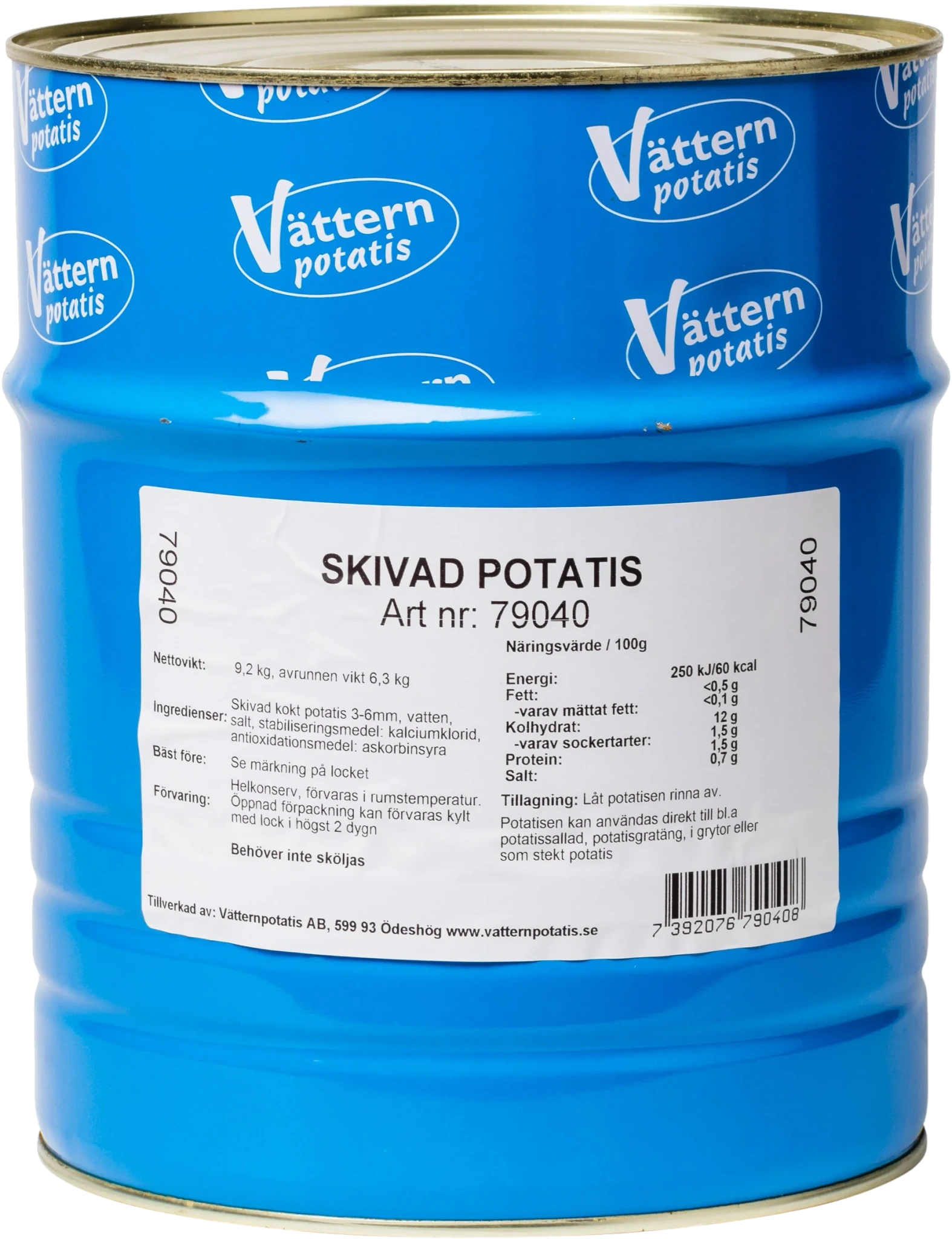 Konserverad Skivpotatis