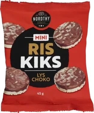 Nordthy Mini Riskiks Lys Choko 45g