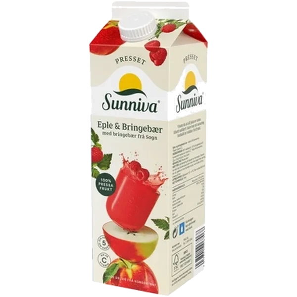 Sunniva Presset Sesong Eple/bringebær 1l
