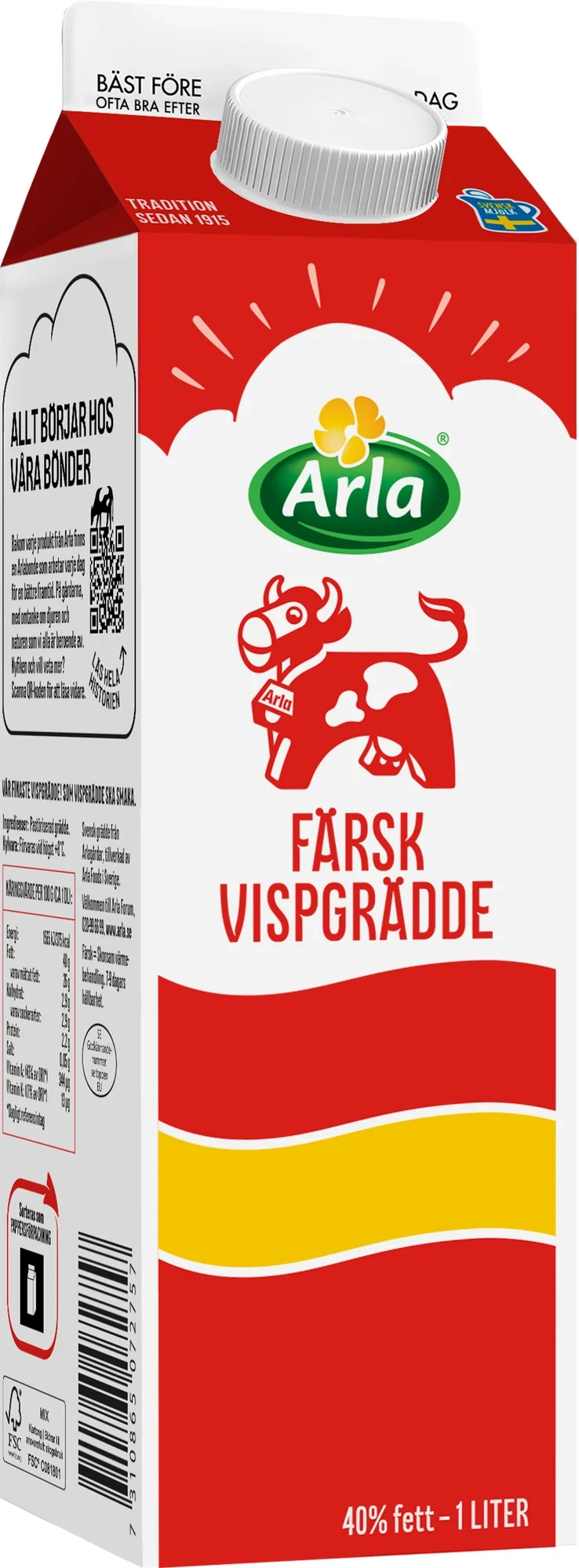 Färsk vispgrädde 40%