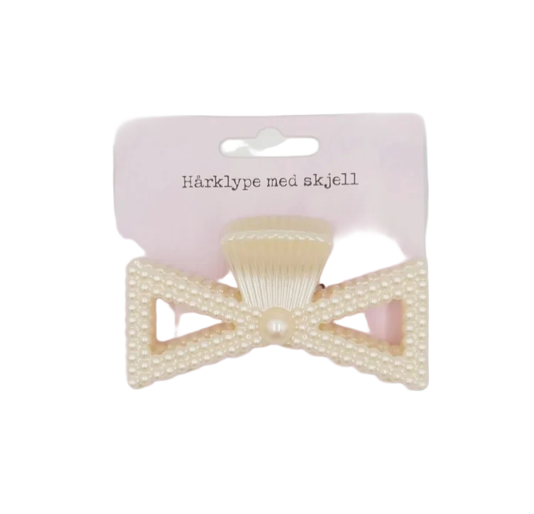 Hårklype Skjell 1pk Hvit