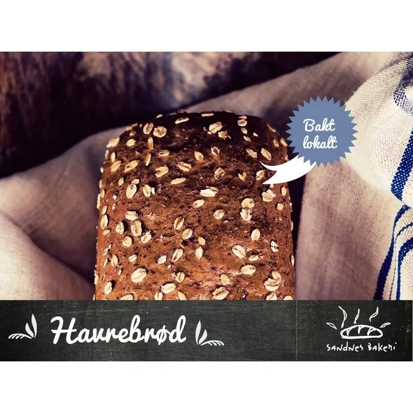Havrebrød Oppdelt 750g Sandnes Bakeri