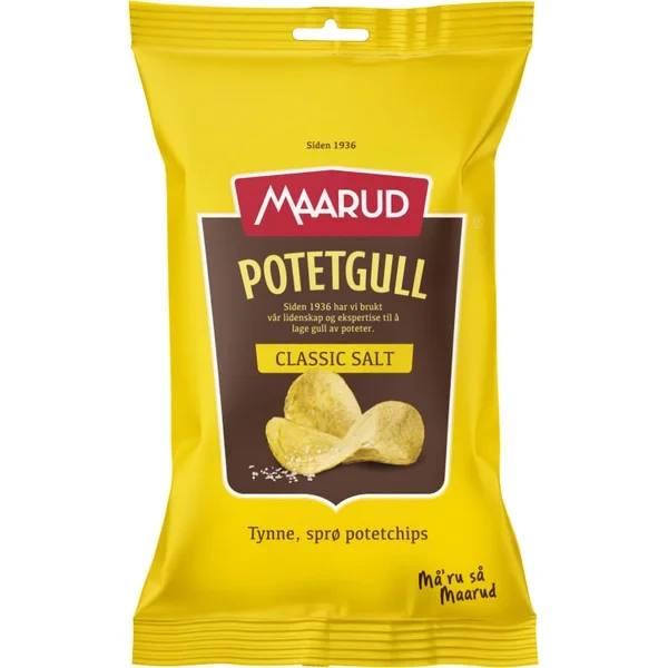 Potetgull Salt 40g Maarud Hel Kartong 20stk