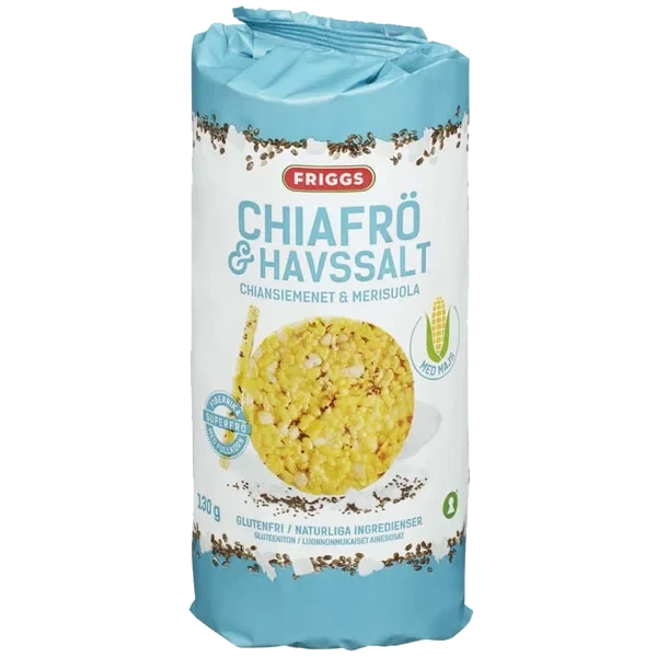 Maiskaker Chia/havsalt 130g Friggs