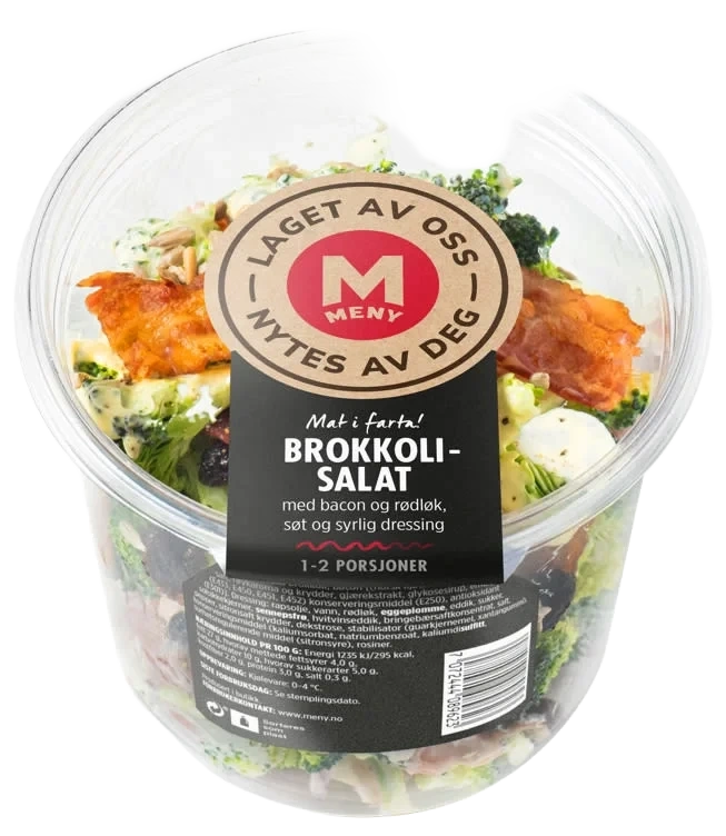 Brokkolisalat m/bacon ca 310g pr stk