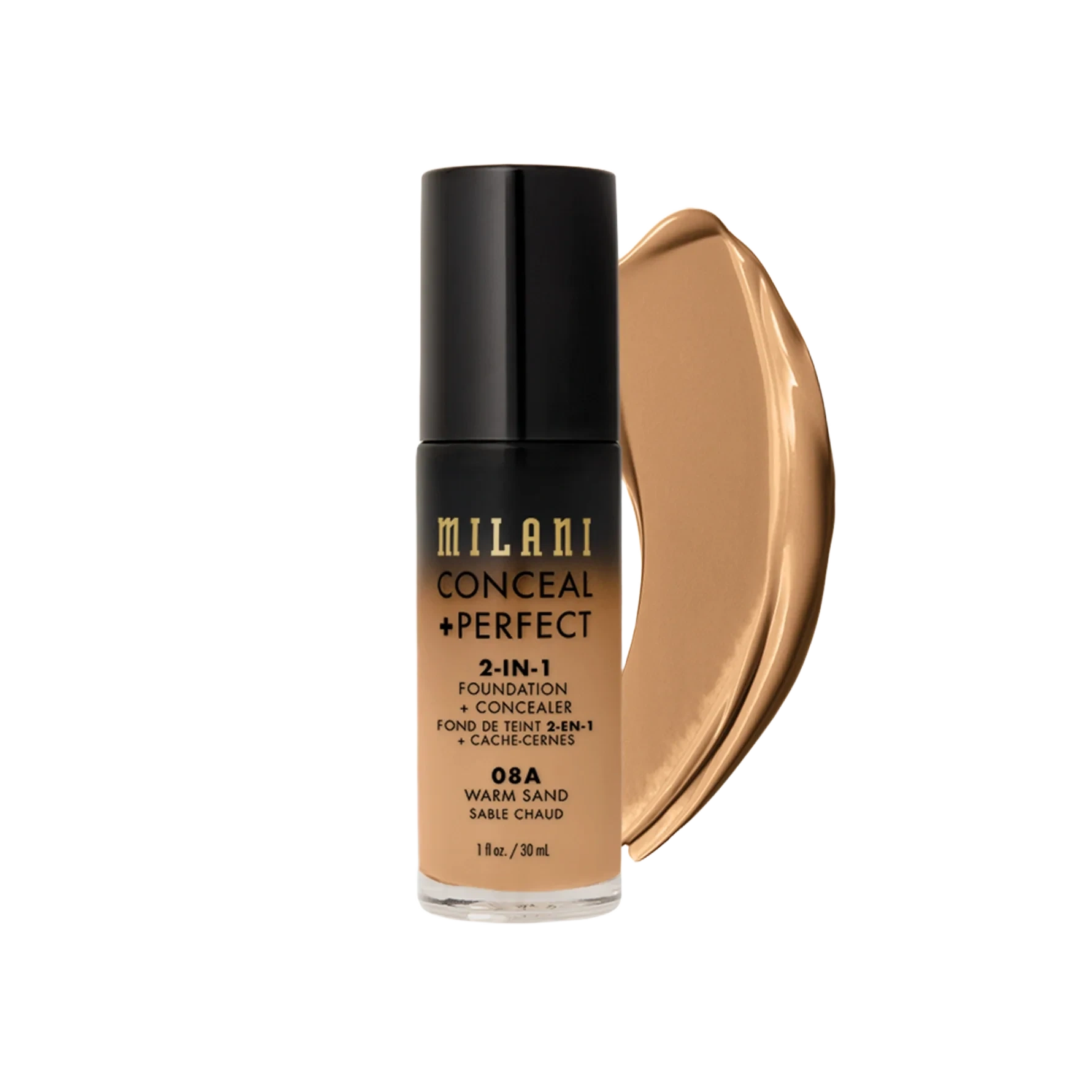 Milani CONCEAL & PERFECT LIQUID FOUNDATION 08A Warm Sand