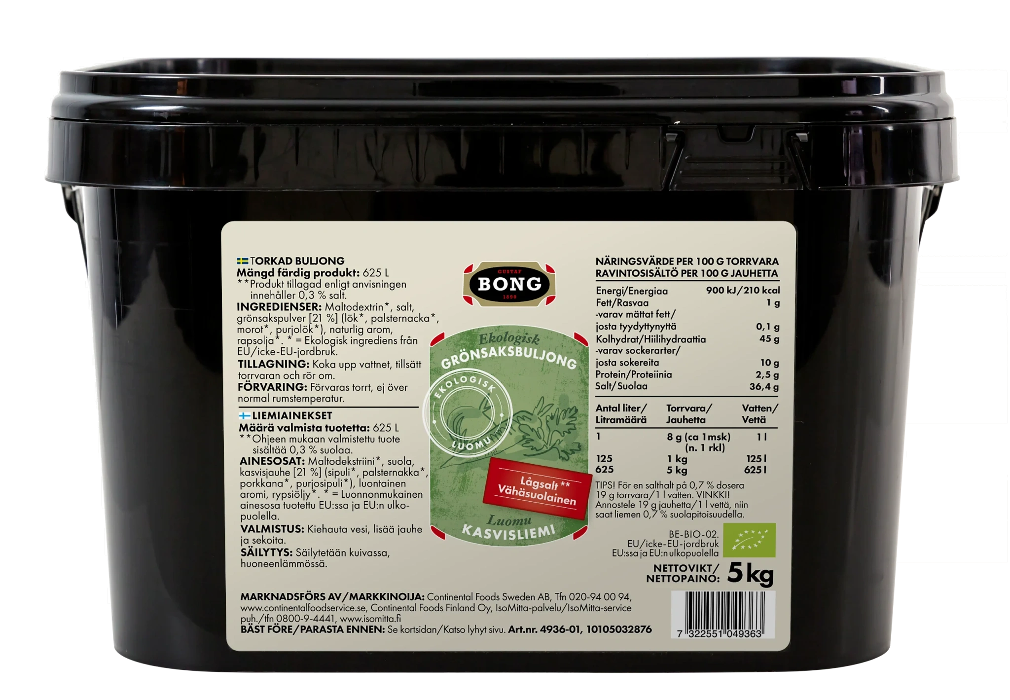 Eko Grönsaksbuljong 0,29% salt