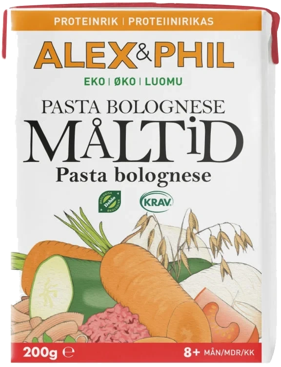 Pasta Bolognese Måltid +8mnd 200g Alex&Phil