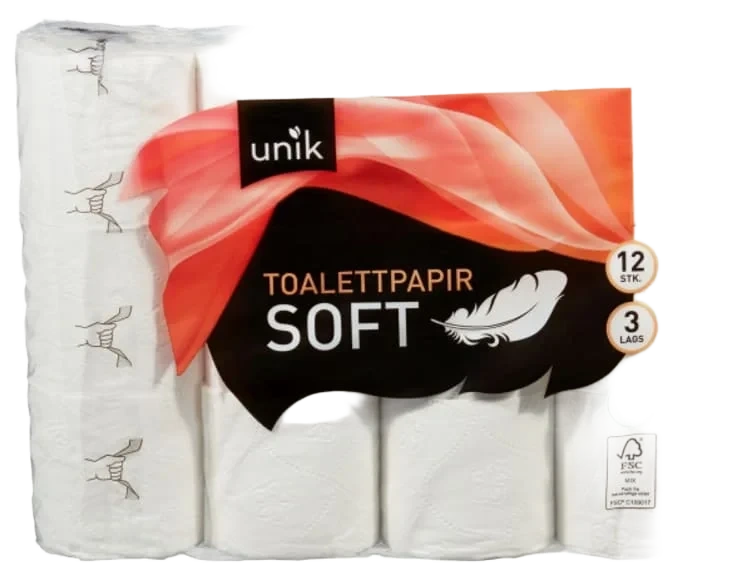 Toalettpapir Soft 12rl Unik