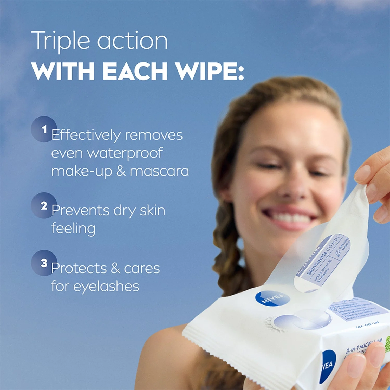 Nivea Micellar 3in1 Cleansing Wipes Design Edition,25stk
