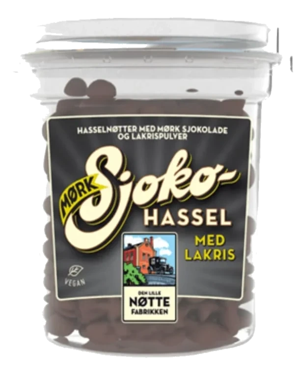 Sjokohassel Mørk Lakris 120g Dln