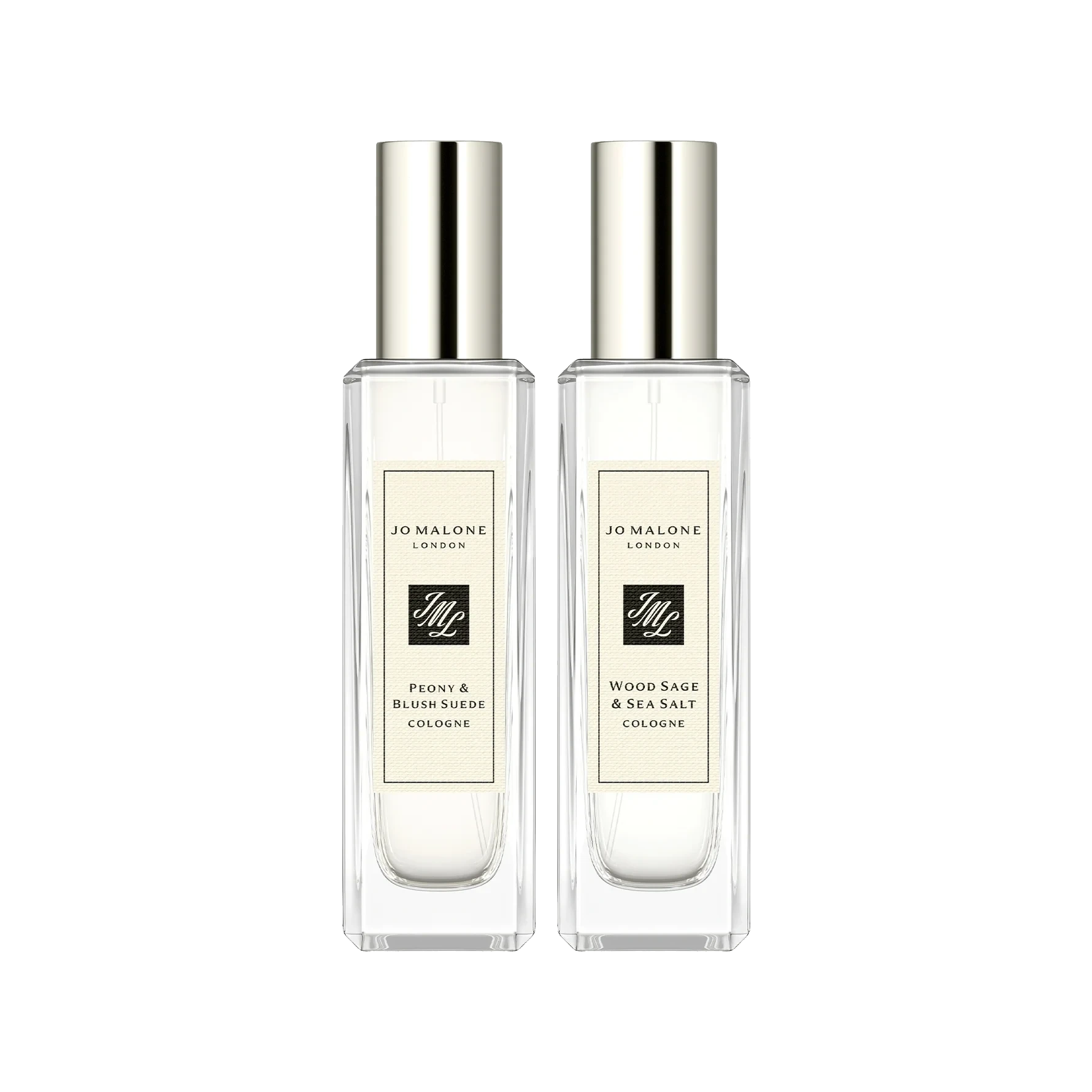 Jo Malone London Lime Basil & Mandarin + Wood Sage & Sea Salt Cologne Scent Pairing Duo. 2 x 30 ml